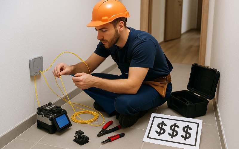 هزینه تجهیزات مورد نیاز راه اندازی اینترنت فیبر نوری