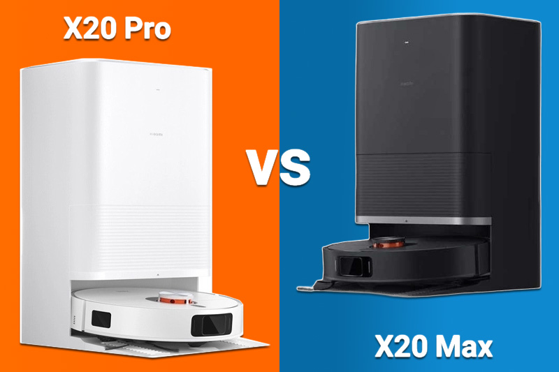 مقایسه جارو رباتیک شیائومی x20 pro و x20 max