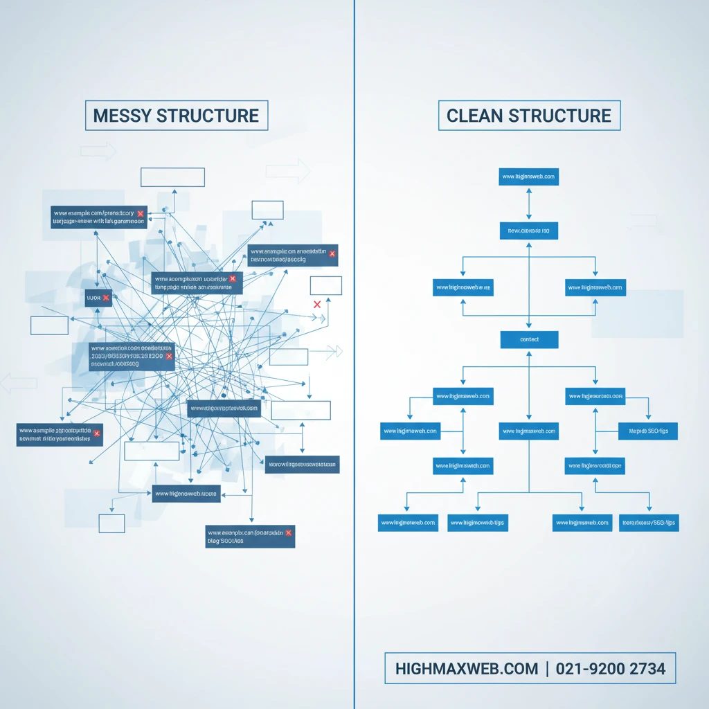 ساختار نادرست URL و ناوبری سایت
